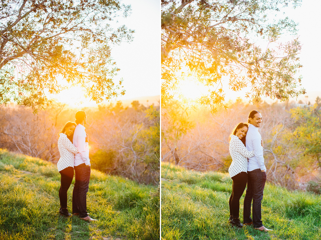 Alanna and David on a hillside. 