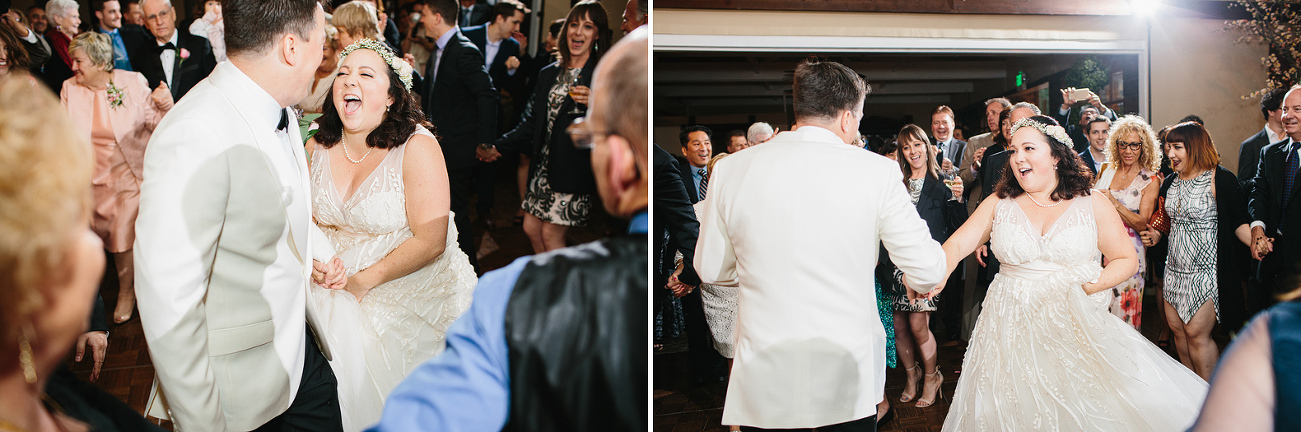 Andrea and Craig dancing together. 