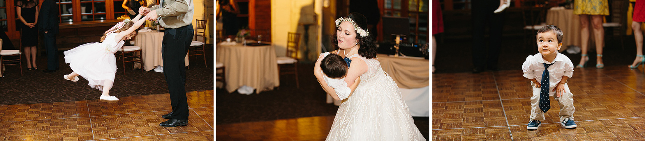 Kids dancing during the reception. 