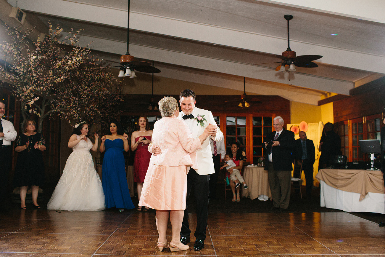 The groom also danced with his mom. 