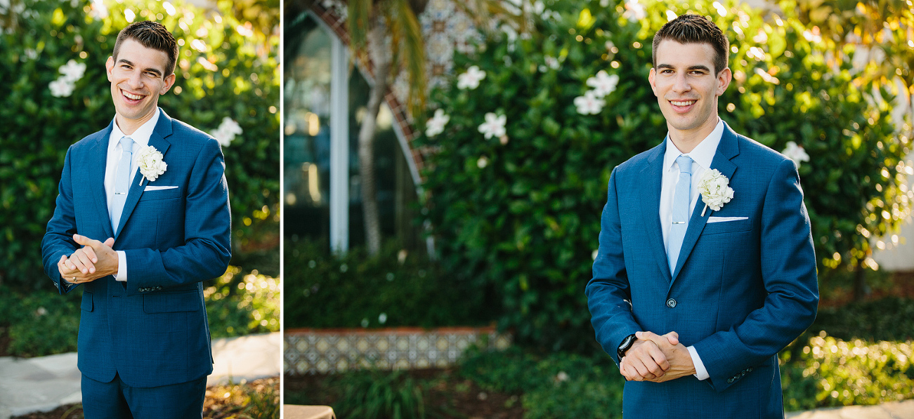 Individual portraits of the groom. 