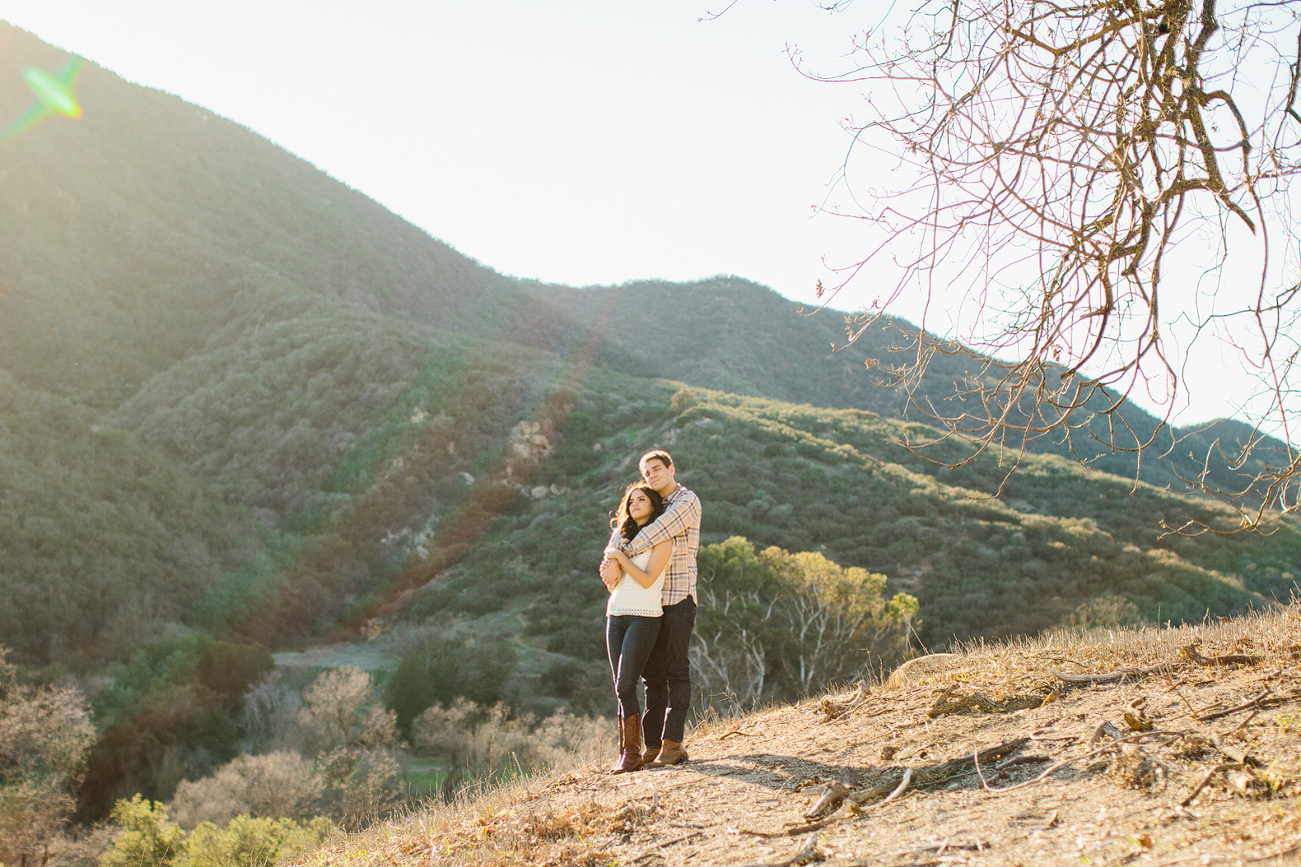 The couple on the hillside. 