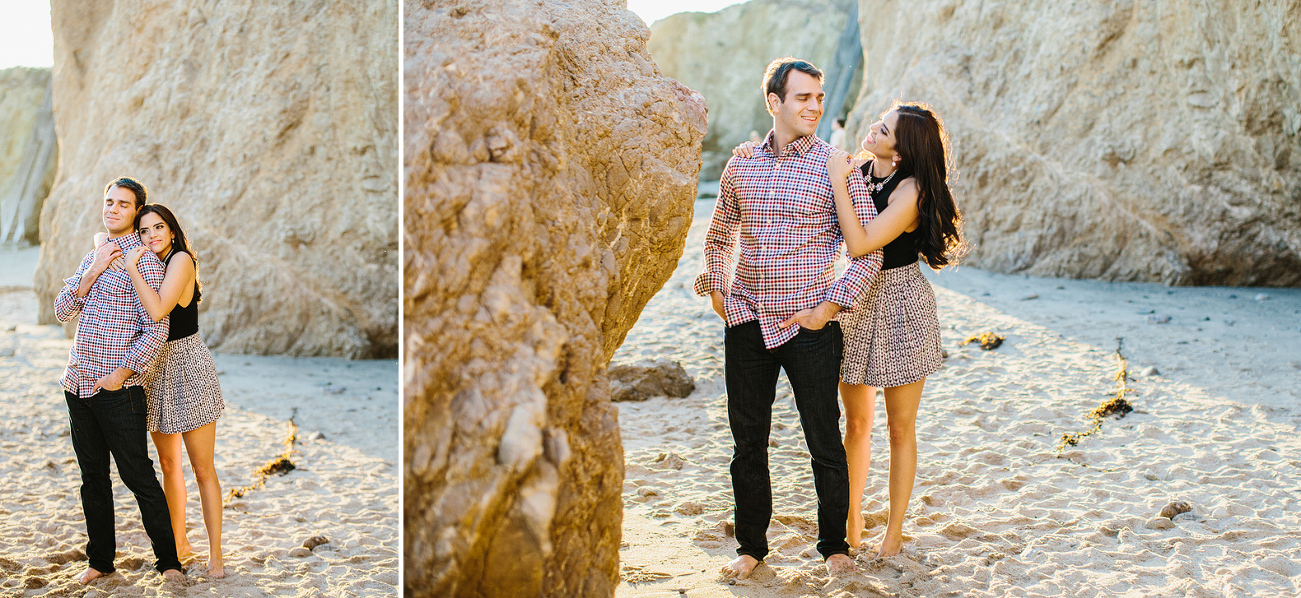 Miren and Peter at a Malibu beach. 