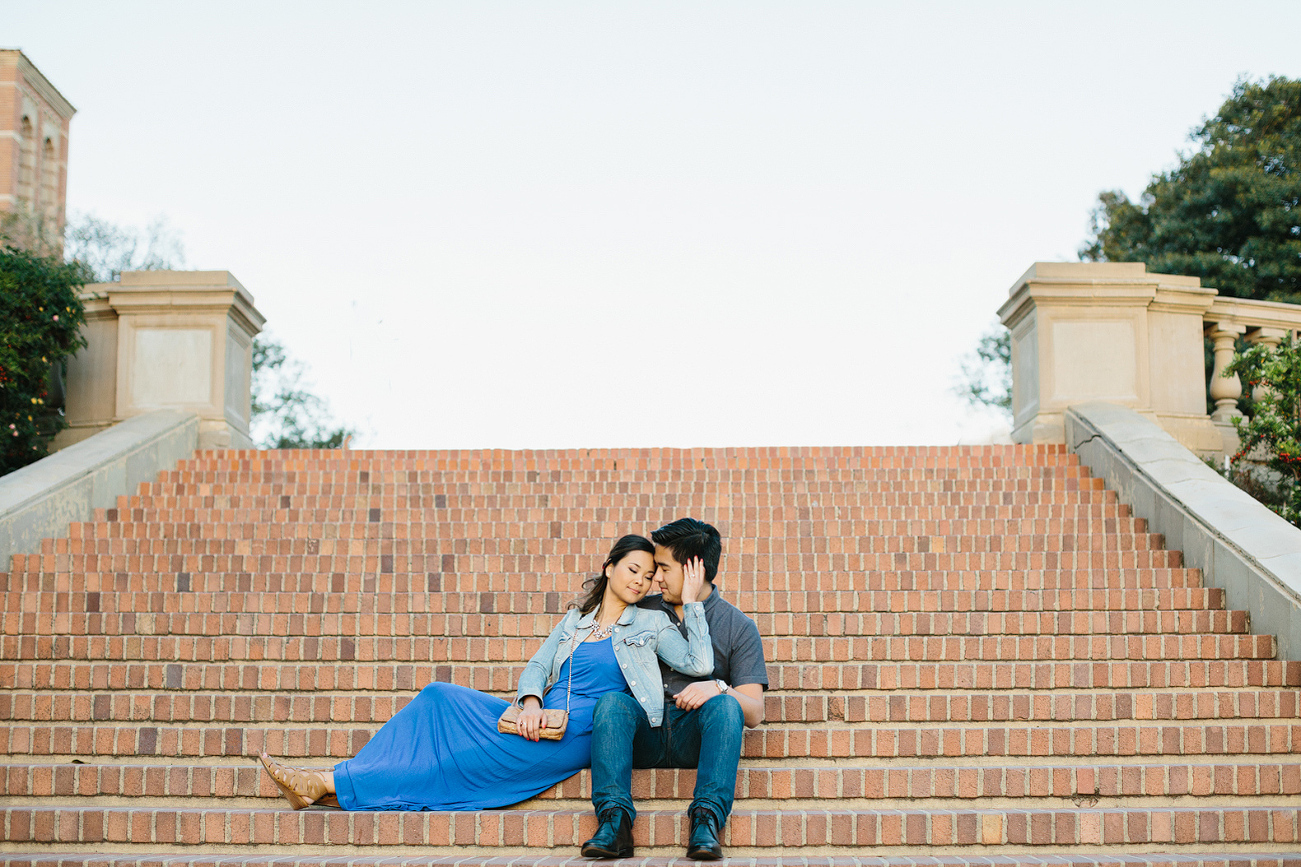 Nikki and Chad at UCLA on the steps. 