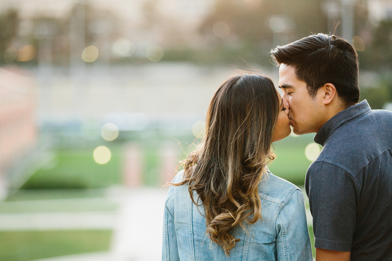 Nikki and Chad kissing. 