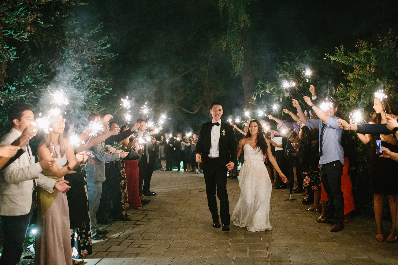sparkler exit after wedding